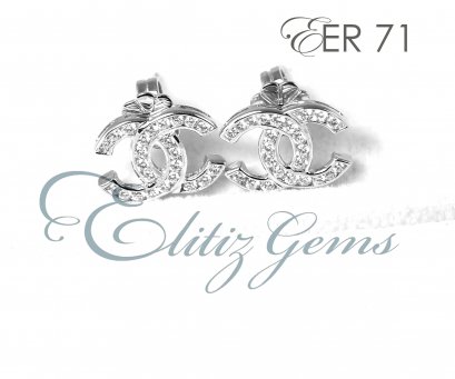 ต่างหูชาแนลเพชร EER71